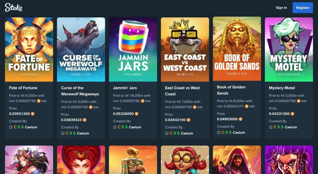Top 5 Crypto Casinos - Stake's Game Selection
